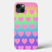 Regenboog met roze harten Case-Mate iPhone case (Achterkant)