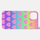 Regenboog met roze harten Case-Mate iPhone case (Achterkant (horizontaal))