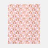 Regenboog met roze wolk fleece deken (Voorkant)