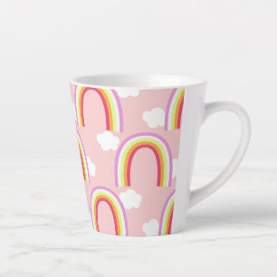 Regenboog met Roze Wolk Latte Mok