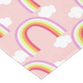 Regenboog met roze wolk tafelkleed (Gekanteld)