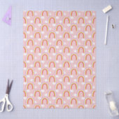 Regenboog met roze wolk tissuepapier (Craft)