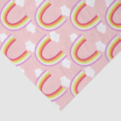 Regenboog met roze wolk tissuepapier (Detail)