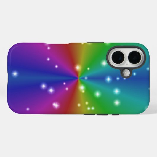 Regenboog met sterren Case-Mate iPhone case (Achterkant (horizontaal))