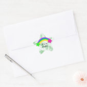 Regenboog met Sterren Feestviering Ster Sticker (Envelop)