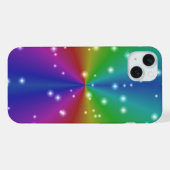 Regenboog met sterren iPhone hoesje (Achterkant horizontaal)