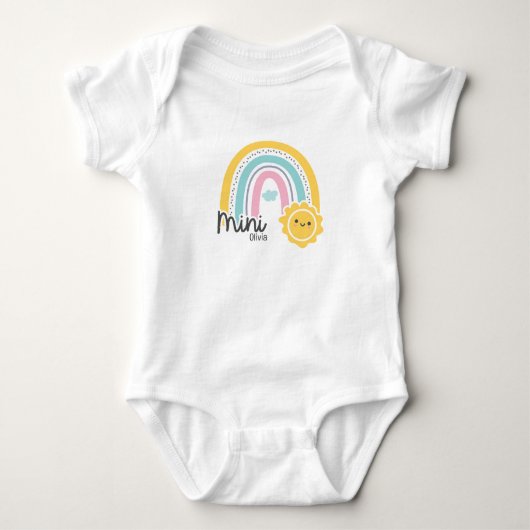 Regenboog met Sun Mama Mini Matching Romper (Voorkant)