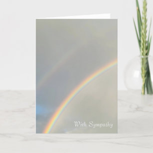 Regenboog met sympathiekaart - leeg van binnen aankondiging