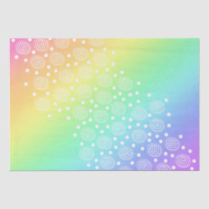 Regenboog met vuurvaste cirkels tissuepapier