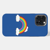 Regenboog met Witte Wolken iPhone Hoesje (Achterkant horizontaal)