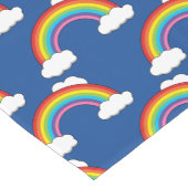 Regenboog met witte wolken korte tafelloper (Hoek)
