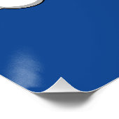 Regenboog met witte wolken perfect poster (Hoek)