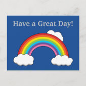 Regenboog met witte wolken | personaliseren feestdagenkaart (Voorkant)