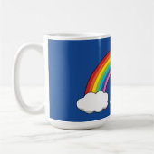 Regenboog met witte wolken | personaliseren koffiemok (Links)