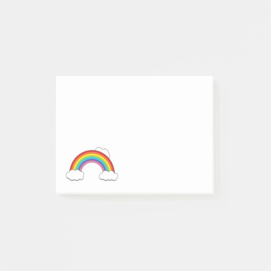 Regenboog met Witte Wolken Post-it® Notes (Voorkant)