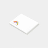 Regenboog met Witte Wolken Post-it® Notes (Schuin)