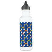 Regenboog met witte wolken waterfles  (Rechts)