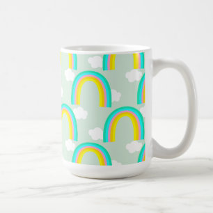 Regenboog met wolk blauw koffiemok