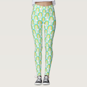 Regenboog met wolk blauw leggings
