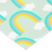 Regenboog met wolk blauw tafelkleed (Gekanteld)
