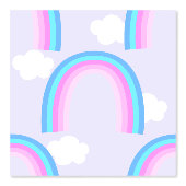 Regenboog met wolk Lichtpaars Behang (Voorkant)