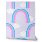 Regenboog met wolk Lichtpaars Behang (Afrollen)