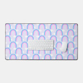 Regenboog met wolk Lichtpaars Bureaumat (Keyboard & Muis)