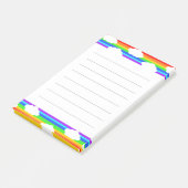 Regenboog met wolken post-it® notes (Schuin)