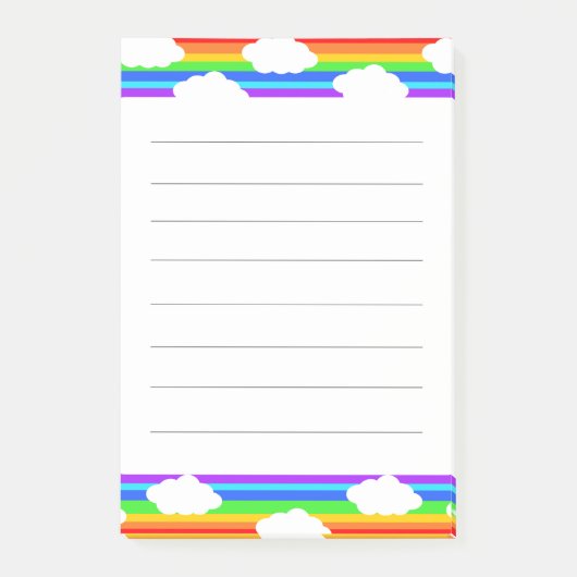 Regenboog met wolken post-it® notes (Voorkant)