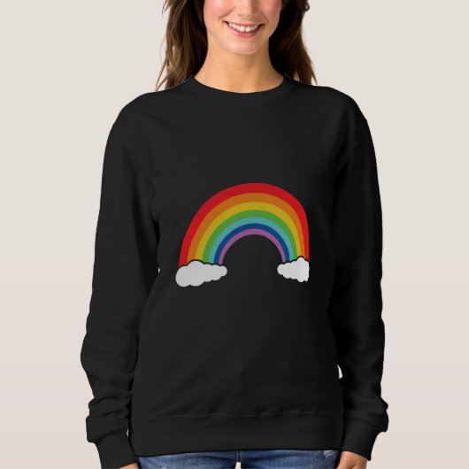 Regenboog met wolken trui (Voorkant)