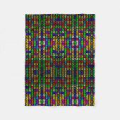 Regenboog Metallic Blok Dekbed Fleece Deken (Voorkant)