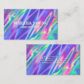 Regenboog Metallic Vloeibare achtergrond Visitekaartje (Voorkant / Achterkant)