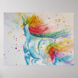 Regenboog Mijn Paard is een Eenhoorn Mooie Poster