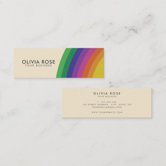 regenboog mini visitekaartje (Voorkant / Achterkant)