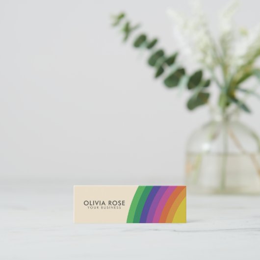  regenboog mini visitekaartje (Staand voorkant)