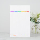 Regenboog minimaal briefpapier (Staand voorkant)