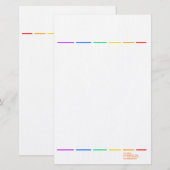 Regenboog minimaal briefpapier (Voorkant / Achterkant)