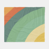 Regenboog Minimalistische Strepen Handgemaakt Fleece Deken (Voorkant (Horizontaal))