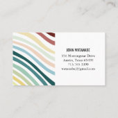 Regenboog Minimalistische Strepen Handgemaakt Kortingskaartje (Achterkant)