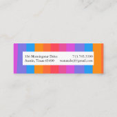 Regenboog Minimalistische Strepen Handgemaakt Mini Visitekaartje (Achterkant)