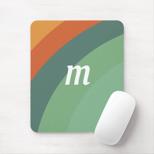 Regenboog Minimalistische Strepen Handgemaakt Muismat (Met muis)