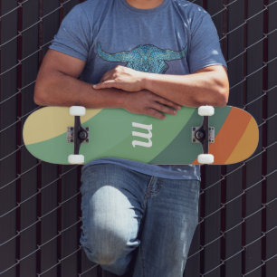 Regenboog Minimalistische Strepen Handgemaakt Persoonlijk Skateboard