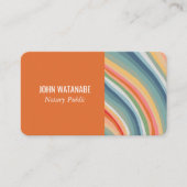 Regenboog Minimalistische Strepen Handgemaakt Visitekaartje (Voorkant)