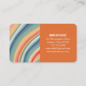Regenboog Minimalistische Strepen Handgemaakt Visitekaartje (Achterkant)
