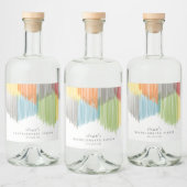 Regenboog Modern Fringe Bachelorette Party Likeurfles Etiket (Flessen)