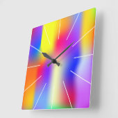 Regenboog moderne gradiënt vierkante klok (Hoek)