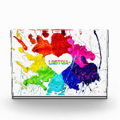 Regenboog Moderne Streep LGBT Fotoblokken (Voorkant)