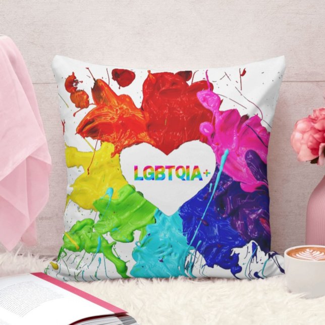 Regenboog Moderne Streep LGBT Kussen (Creator heeft geüpload)