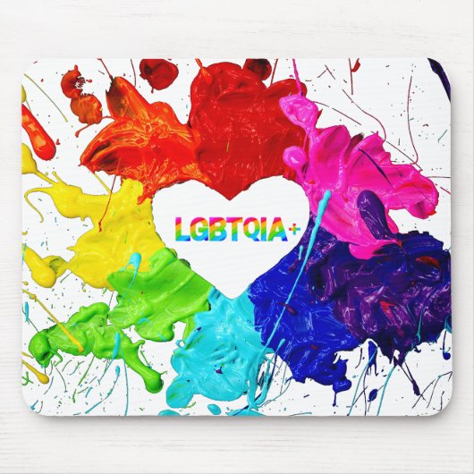 Regenboog Moderne Streep LGBT Muismat (Voorkant)