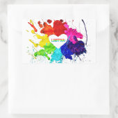 Regenboog Moderne Streep LGBT Rechthoekige Sticker (Tas)